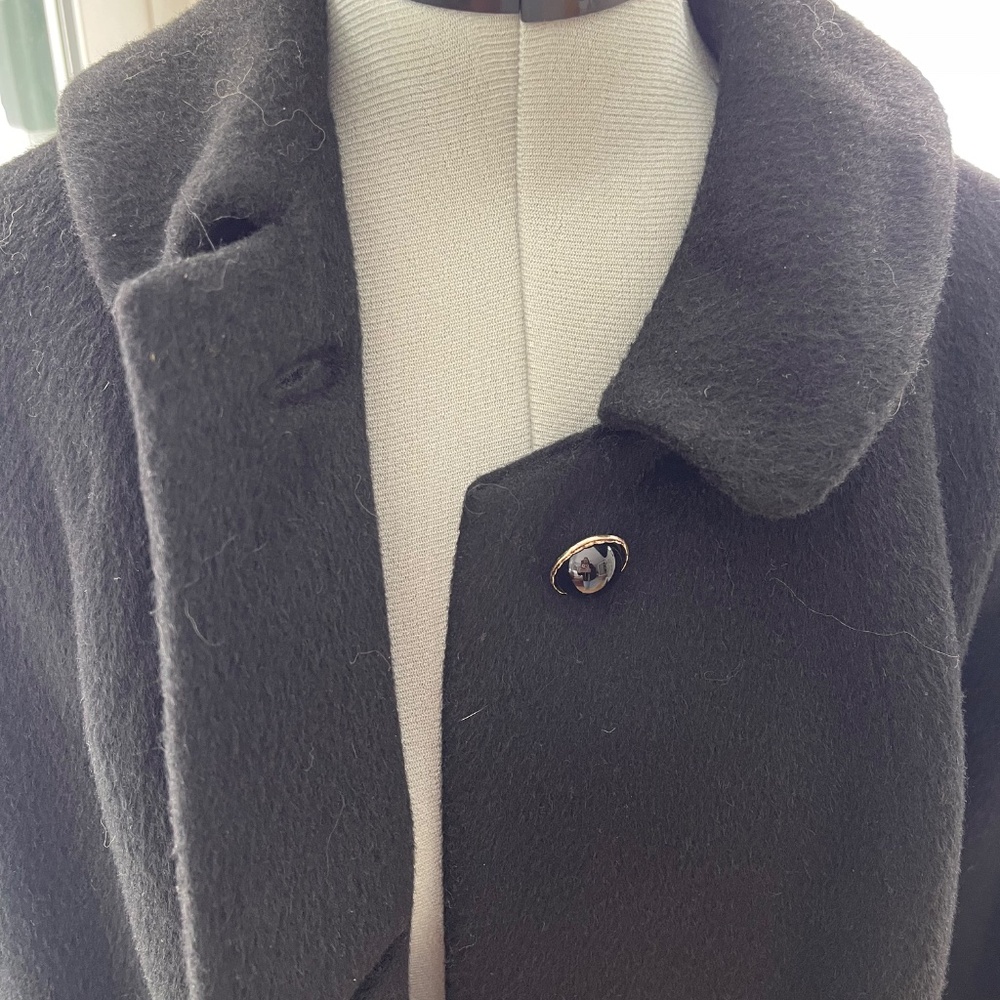 Vintage 1960s Black Capwells Alpaca Lady Coat - Picture 9 of 9